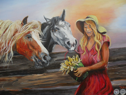 CABALLOS - ÓLEOS DE DOROTEA JANINA WEIS DE BRADLER